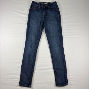 Levi's 721 High Rise Skinny Jeans Womens 28 Blue Dark Wash Denim 18882-0047‎